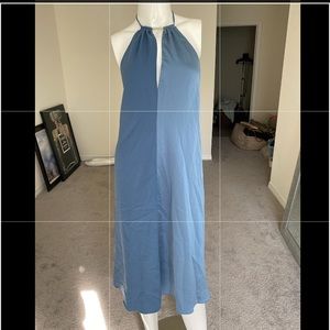 NWOT FREE PEOPLE BLUE HALTER DRESS SIZE S
